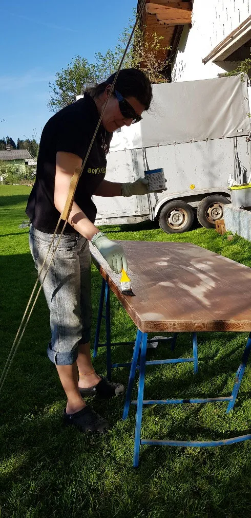 Schleifarbeiten an den Möbeln und „Probelagern“ :-) Gemischtes